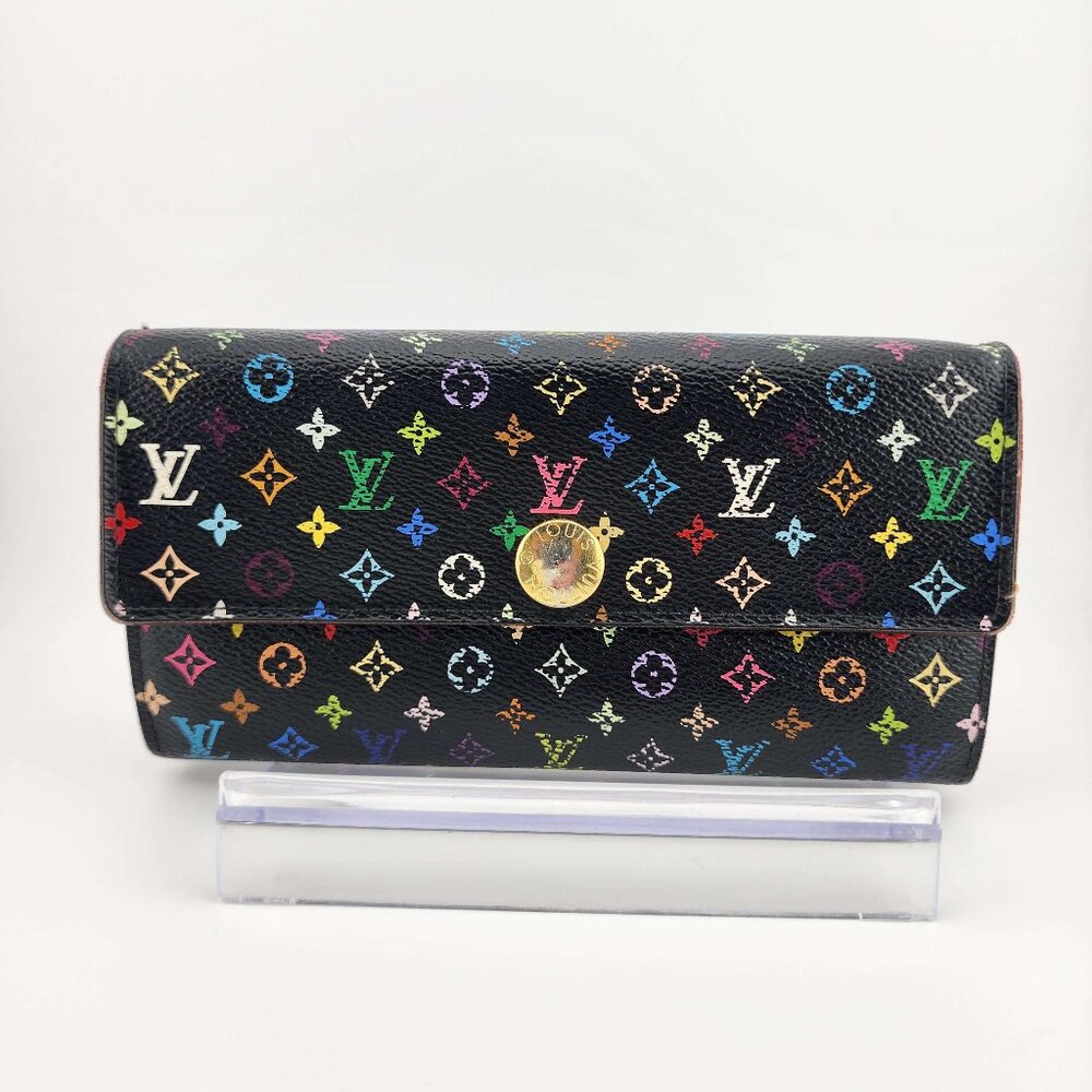 Louis Vuitton Murakami Multicolor Long Wallet w/ Pink Interior